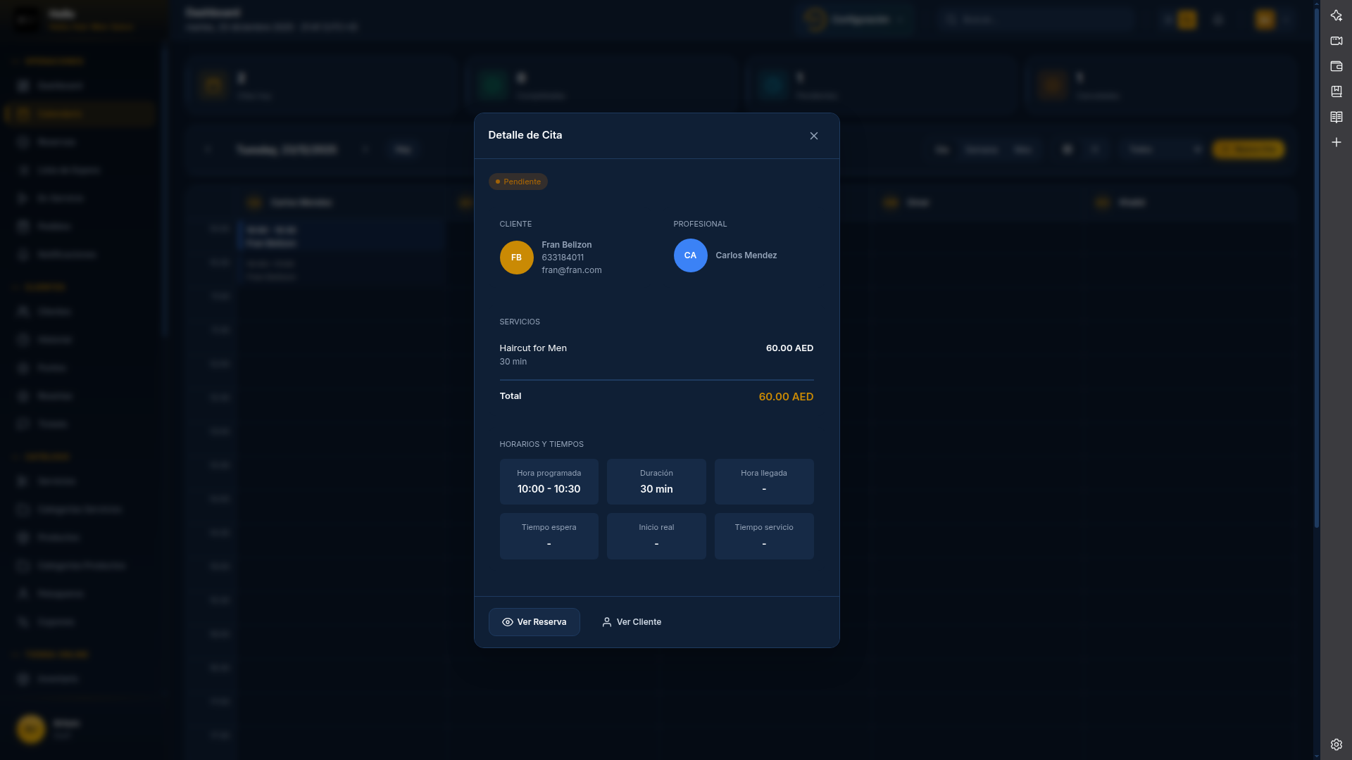 Calendario de Reservas