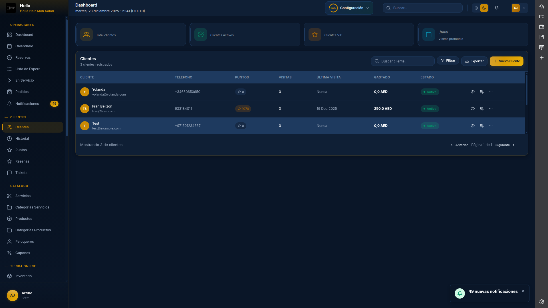 Directorio de Clientes